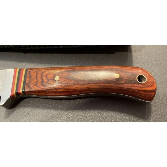 Blackhills Steel Pakkawood Handle Hunter Bowie 8” Hunting Knife Nylon Sheath NEW - Picture 2 of 4